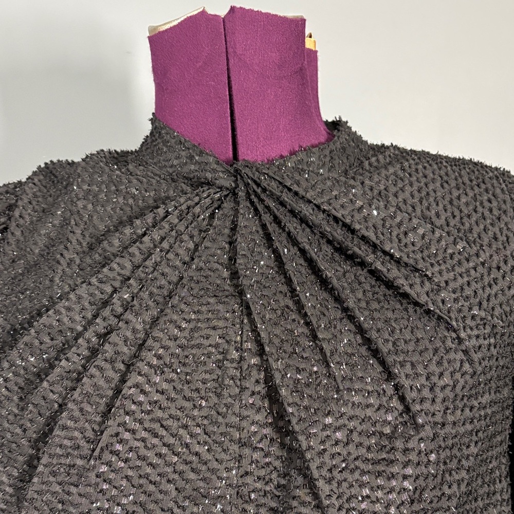 Ann Taylor Factory Black Textured Blouse - Picture 3 of 10
